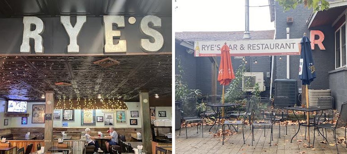 Rye's Bar & Restaurant Menu