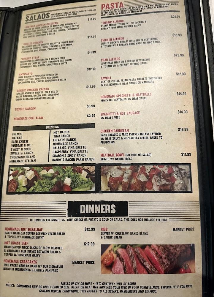 Rye's Bar & Restaurant Menu image 1